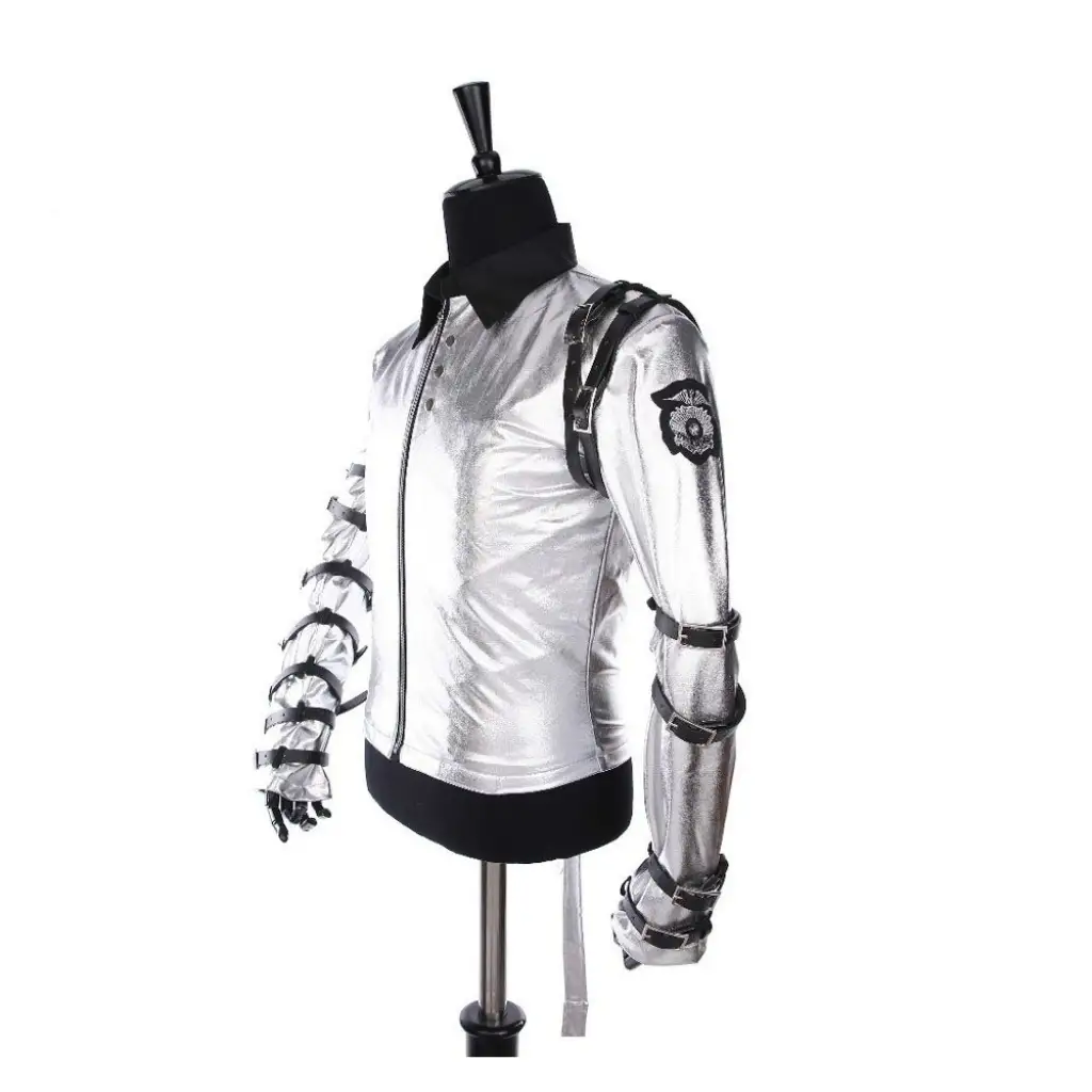 Michael Jackson Bad Tour Jacket - Punk Style Silver Bodysuit